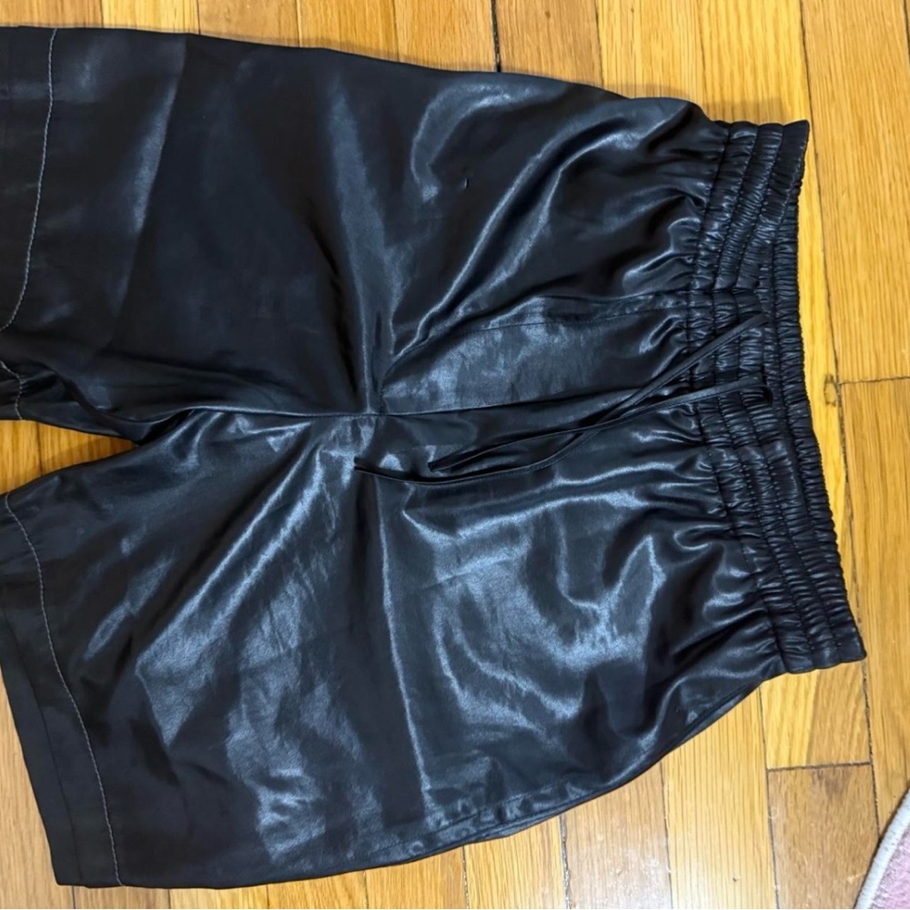 Acne Studios Black Leather Shorts